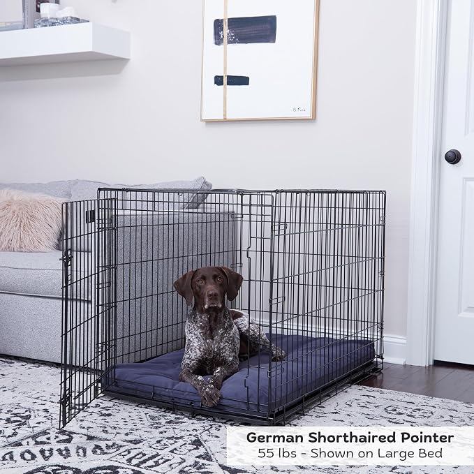 Happy Hounds Cooper Deluxe Reversible Crate Pad - Large - Denim