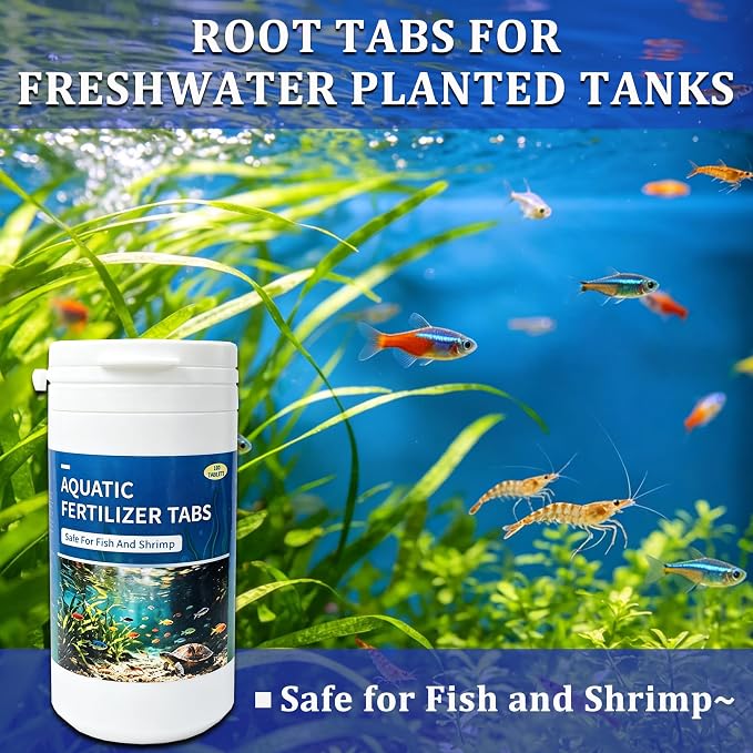 Root Tabs Aquarium Plant Fertilizer – Slow Release Root Feeder Tablets for Freshwater Planted Tanks, Safe for Fish & Shrimp, Helps Develop Strong Roots, 100g/Bottle (1)