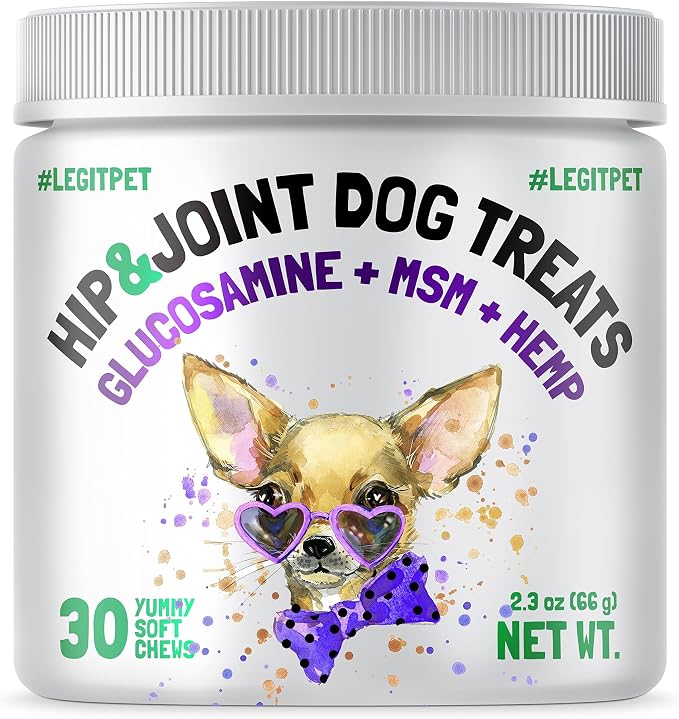 LEGITPET Dog Vitamins & Hip & Joint Supplement & Allergy Relief Chews & Calming Treats Bundle