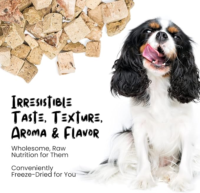 Freeze Dried Beef Liver Treats for Cats & Dogs - Single Ingredient All Natural Grain-Free, High Protein, Made in USA - Perfect for Training, Topper or Snack