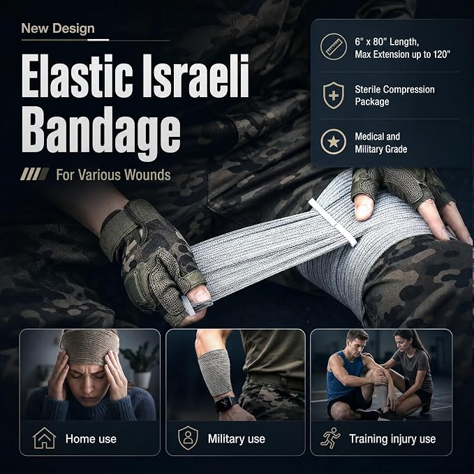 First Aid Kits with 36" Splint Israeli Bandage Tourniquet Chest Seal, Trauma Kits Survival Gear and Equipment Multi-Purpose Emergency Tool Kits, IFAK Bag for Outdoor Camping Hunting Car Home