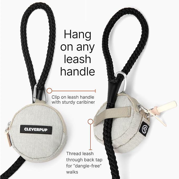 Cleverpup Training Sling & Snackpack Double Insulated Treat Pouch in Sand