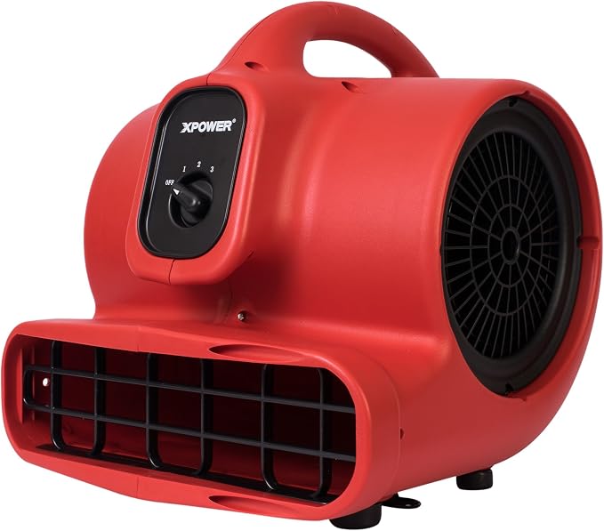 XPOWER P-430 Pro 1/3 HP 2000 CFM Centrifugal Air Mover, Carpet Dryer, Floor Fan, Blower, for Water Damage Restoration, Janitorial, Plumbing, Home Use
