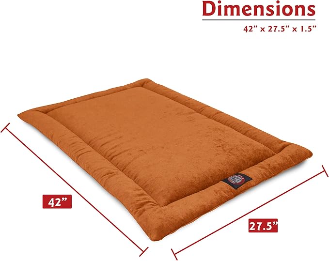 Majestic Pet 720570930032 Villa Crate Dog Bed Mat, Orange, 42"