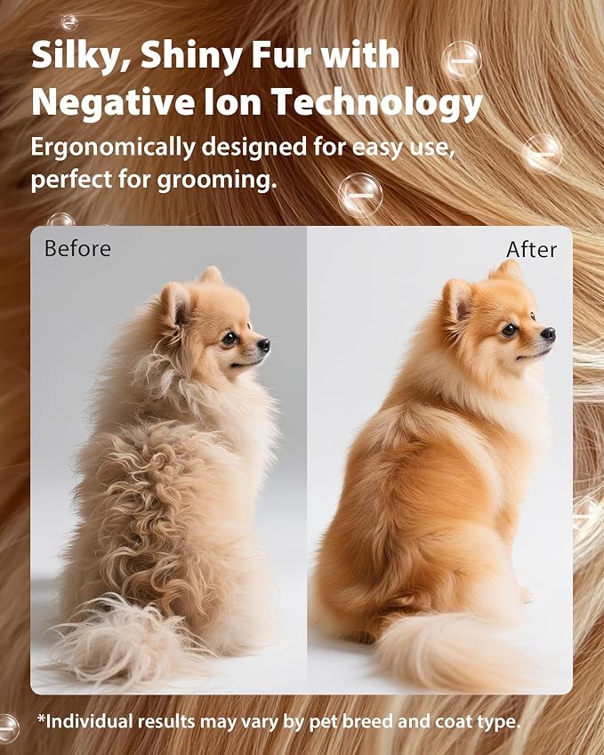 L&W BROS. Hands Free Dog Dryer – Powerful Neck Dryer for Pet Grooming for Small & Medium Dogs & Cats, Adjustable Airflow, Easy Storage, Negative Ion Technology (White)