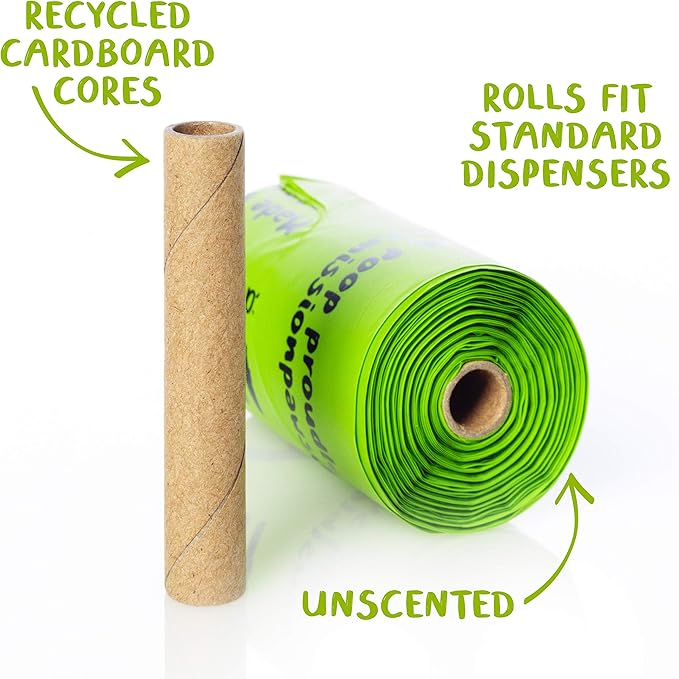 PLANET POOP Home Compostable Dog Poop Bags for Small Pets, 60 Mini Size Dog Waste Bags with Handles, Un-Scented Leakproof Doggy or Cat Bag, Plant Based Pet Supplies