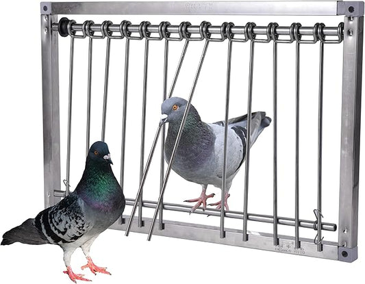 1PC Bird Cages Pigeon Trap Door Stainless Steel Wire Bars Frame Entrance U-Trap for Pigeon Birds House Door (39 * 26 cm)
