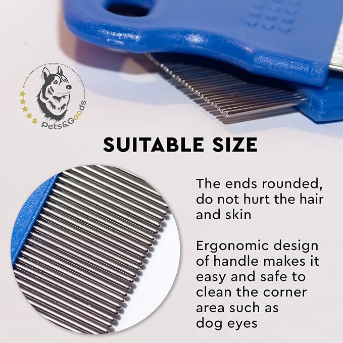 Pets&Goods Dog Grooming Combs & Rope Toy Bundle - Gentle Tear Stain Remover and 13-Pack Durable Rope Toys for Puppies & Small Dogs