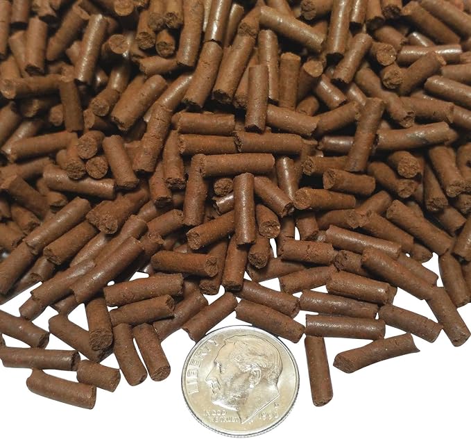 5-Type 1/8" x 7/16" Sinking Sticks of Multi-Worms, California Blackworms, Tubifex Worm, Earthworms, Bloodworm Sticks for Shrimp, Snails All Tropical Fish - 2-lbs