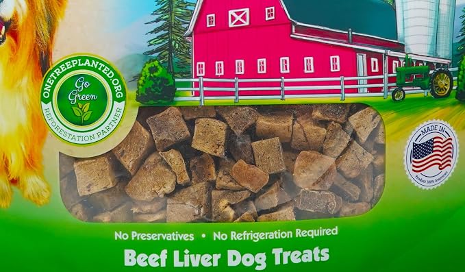 Freeze-Dried Beef Liver Treats for Small to Large Dogs 14oz | 100% Real Beef Liver Chews | All-Natural Gluten & Grain Free | High Protein Premium Dog Training Treat | Made in USA