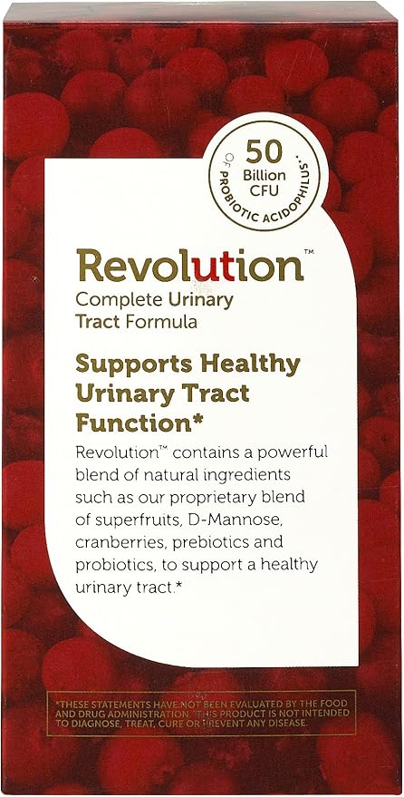 Zahler Revolution - Complete Womens Urinary Tract Health Formula with Probiotics - UTI Pills - 1200mg D-Mannose and Cranberry Supplement - Urinary Tract Infection Support for Women (60 Capsules)
