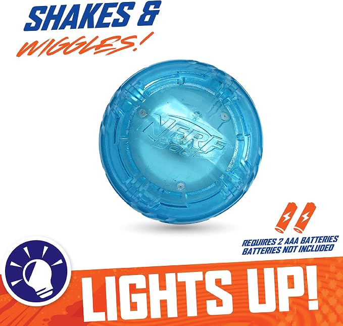Nerf Dog 3.5in Wiggle Ball -Blue, (NF-4082)