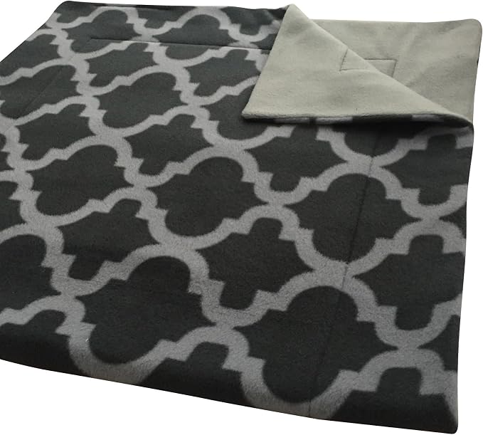 Small Pets and Company Guinea Pig Fleece Cage Liner for Midwest Habitat | Fleece Guinea Pig Bedding (Midwest, Gray Quatrefoil)