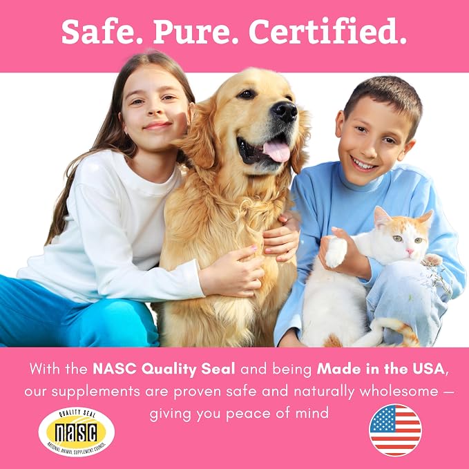 Wholistic Pet Organics Daily Cat & Dog Probiotics for Digestive Health, Anti Diarrhea & Gut Support - Probiotics for Dogs with Digestive Enzymes & Prebiotic Fiber - Cat Probiotic - 8 Oz - 227 Scoops