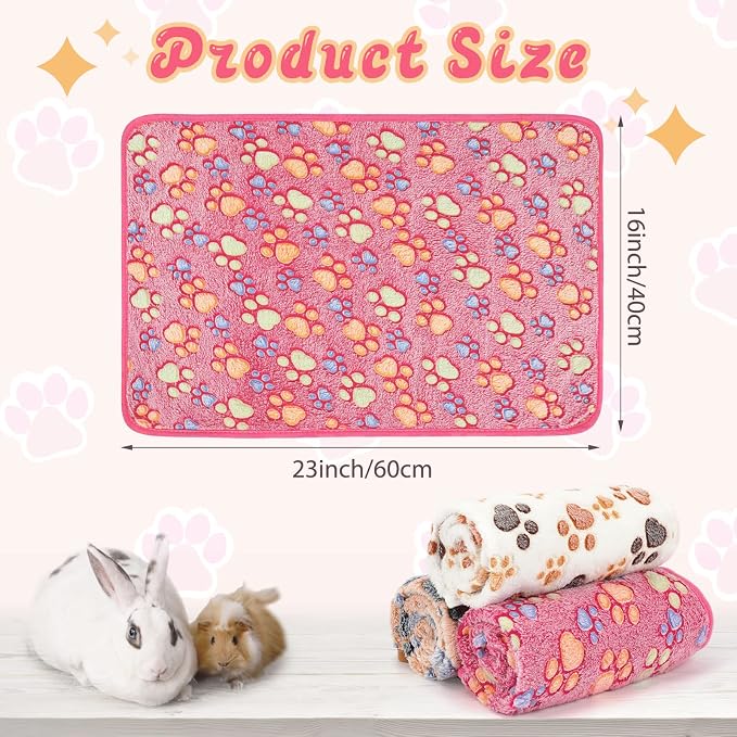 YUEPET 9Pcs Waterproof Guinea Pig Blankets Washable Small Animal Fleece Cage Liners Pet Soft Sleep Mat Pad Cover Warm Flannel Throw for Hamster Guinea Pig Rabbit Chinchilla Hedgehog Ferret