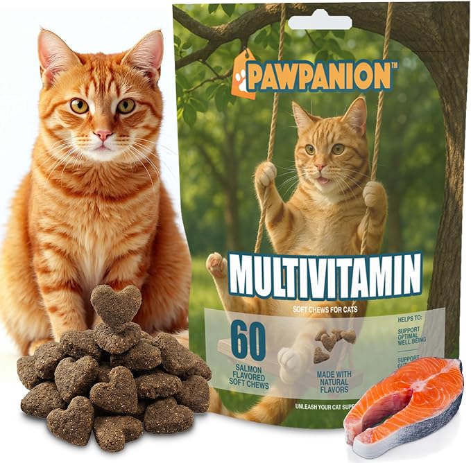 Multivitamin Soft Chews for Cats Full Body Support 60 Count