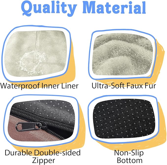 Chez Paw Large Orthopedic Dog Bed for Extra Large Dogs, Waterproof XL Egg-Crate Foam Dog Bed with Removable Washable Cover & Non-Slip Bottom, 4-Sided Bolster Support, Pink 42"x30"x7.5"