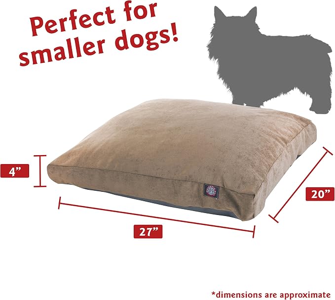 Majestic Pet Villa Rectangle Dog Bed Washable – Non Slip Comfy Pet Bed – Crate Bed with Removable Washable Cover – Kennel Bed for Sleeping, Polyester Fiber, Small, Pearl