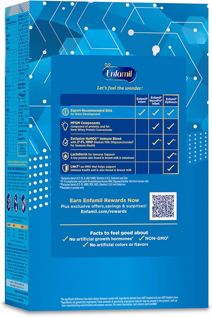 Enfamil Optimum (Enspire), Our Closest Formula to Breast Milk, Immune-Supporting Lactoferrin and Brain-Supporting DHA Baby Formula, 30 Oz Refill