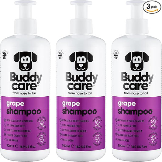 Grape Dog Shampoo by Buddycare | with Aloe Vera and Pro Vitamin B5 (50.72oz)