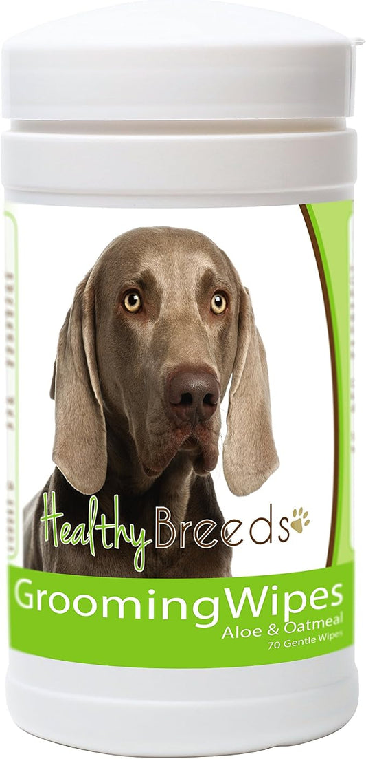 Healthy Breeds Weimaraner Grooming Wipes 70 Count
