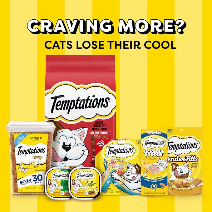 Temptations Creamy Puree Squeezable Lickable Cat Treats, Wet Cat Treats with Chicken, Salmon, and Tuna Variety Pack, 0.42 oz. Tubes, 24 Count, Pack of 2 (48 Total)