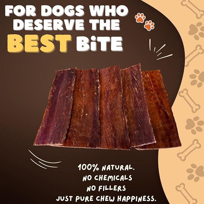 Woofley's - Esophagus Jerky (15 Count)- Gullet Sticks for Dogs - Safe Jerky Dog Chews -Easily Digestible Dog Jerky Bully Sticks