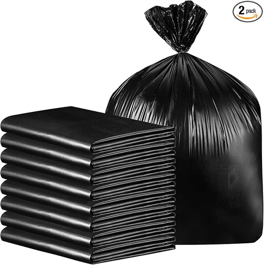 2 Packs 100pcs Black Dog Waste Bags 26" W x 33" l Dog Waste Station Can Liners Heavy Duty Thick Large Poop Bags for Pet Refill Rolls for Doggy Pet Outdoor