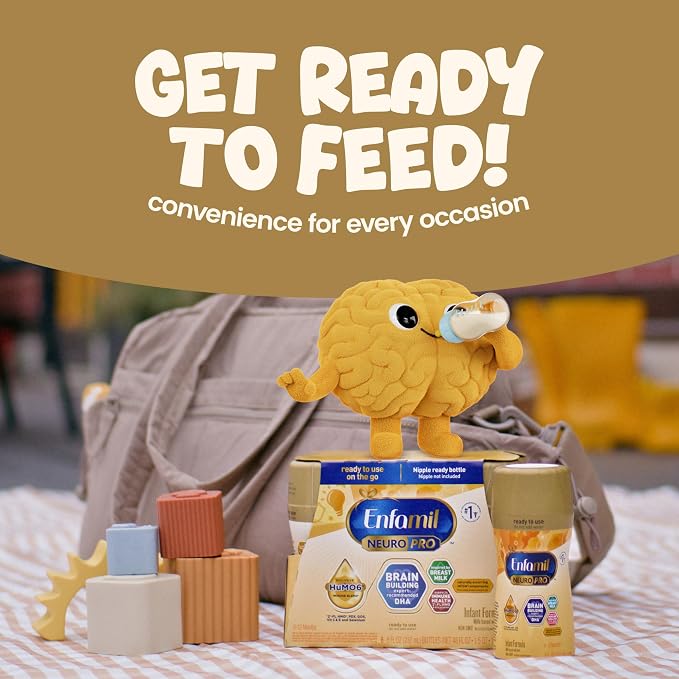 Enfamil NeuroPro Ready-to-Use Baby Formula, Ready to Feed, Brain and Immune Support with DHA, Iron and Prebiotics, Non-GMO, 2 Fl Oz (Pack of 96)