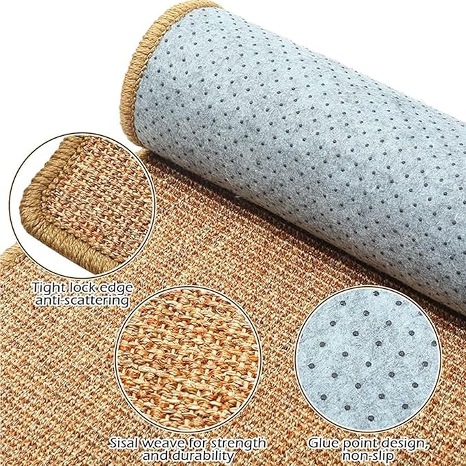 1PCS Rabbit Scratch Mat Natural Bunny Scratching Pad Claws and Teeth Care Rabbit Mats for Cages Rabbit Chew Toys for Bunny Pet Cage Bedding for Biting Sleeping Nesting, 24x16
