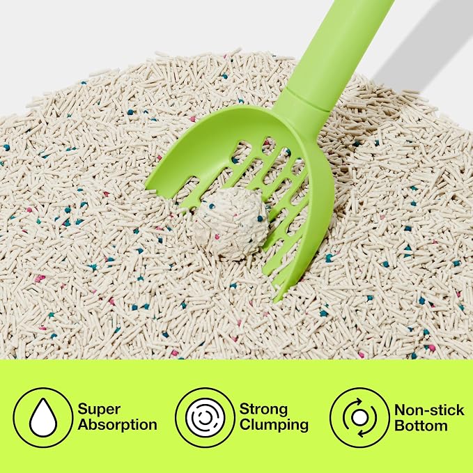 VETRESKA Tofu Cat Litter, Natural Strong Clumping Flushable Litter Pellets, Ultra Water Absorbent Deodorant Tofu Litter, Dust-Free Low Tracking Cat Litter, Cactus(5.5lb×4bags)