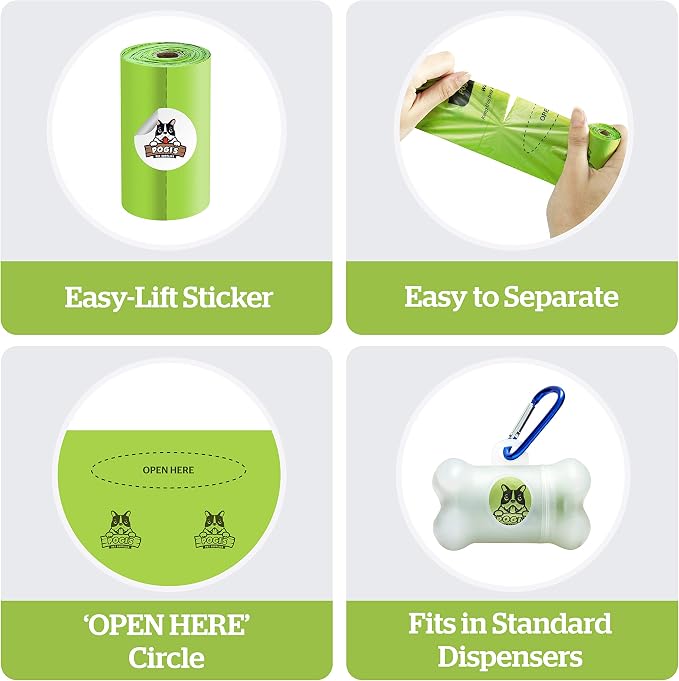 Pogi's Plant-based Poop n' Wipe Combo - 135 Compostable Poop Bags and 100 Plant-based Grooming Wipes Bundle