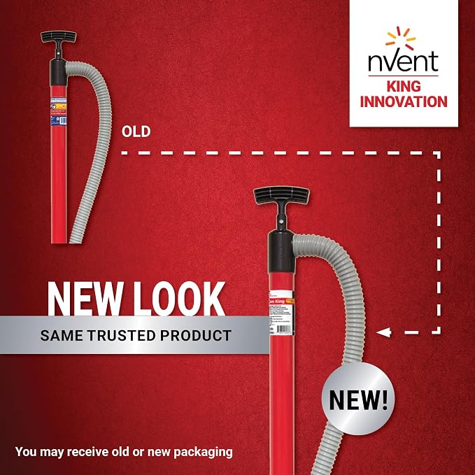 nVent KING INNOVATION 48036 Siphon King 36 in. Utility Hand Pump with 36 in. Hose, Manual Utility Water Transfer Pump for Drainage, Irrigation & Liquid Removal (Formerly: King Innovation)
