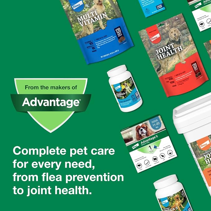 Advantage II Small Dog Vet-Recommended Flea Treatment & Prevention | Dogs 3-10 lbs. | 4-Month Supply