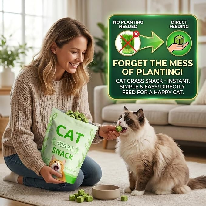 60g/2.12oz Cat Toy Cats Grass Treats, Fish Oil Kitten Grass Catnip Stick for Hairball Removal Teeth Cleaning Cats Edible Freeze Dried Kitty Lickable Chew Dental Snack for Indoor Kitty Food