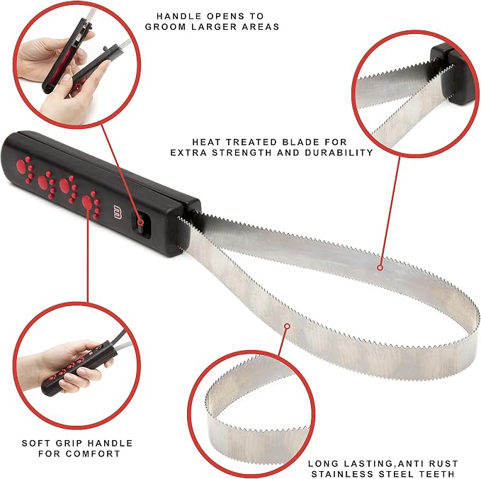 Mikki Dog, Cat Deshedding Tool - Grooming Shedding Blade for Pets - Currycomb Brush