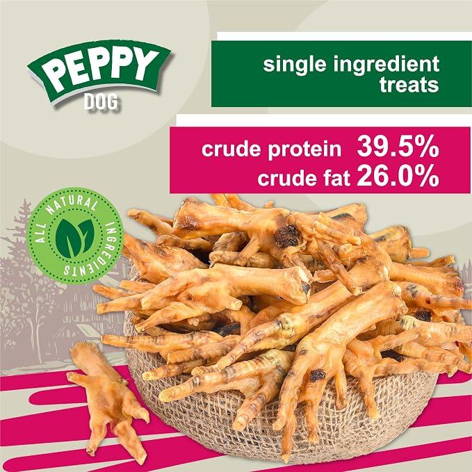 All Natural Chicken Feet Dog Treats (20 pcs) | Dehydrated for Freshness | Supports Joint Health with Glucosamine and Chondroitin | Promotes Dental Hygiene | Perfect for Small and Medium Dogs