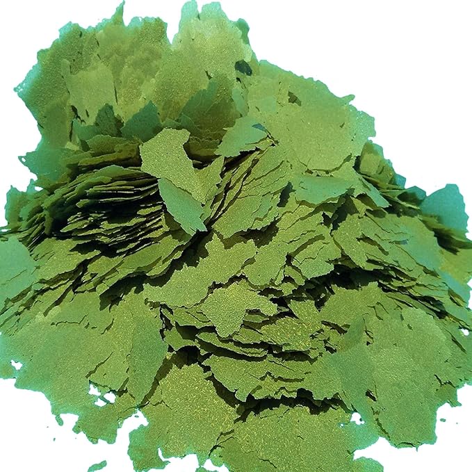 Cichlid Green GRO Spirulina Flakes, Discus, Angel Fish, Central & South American Cichlids for All Tropical Fish. Premium AF Flakes - 2-lb