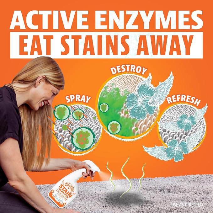 ANGRY ORANGE Fresh Scent Pet Odor & Stain Bundle – Odor Eliminator + Concentrate + Enzyme Cleaner