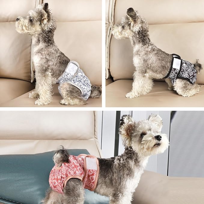 wegreeco Washable Female Dog Diapers (Pack of 3)