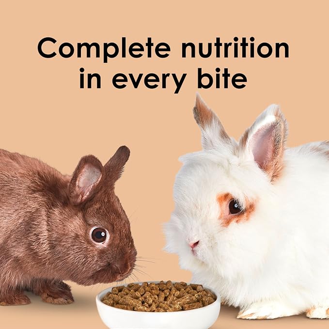 Kaytee Timothy Complete Rabbit Food, Made with Timothy Hay, High in Fiber, Supports Dental Health and Digestion, 25 Pounds