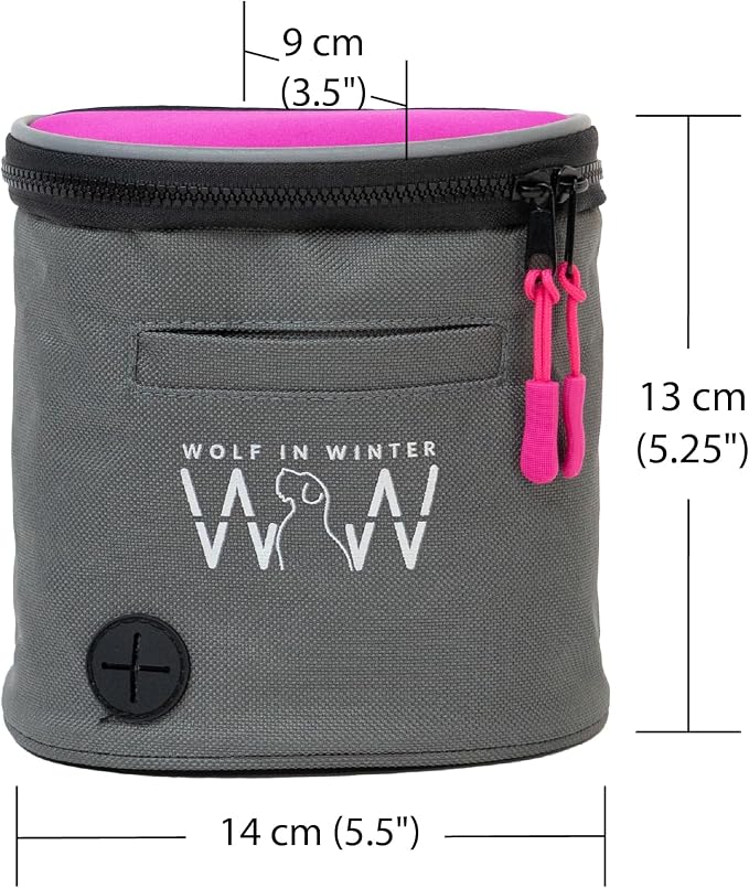 Quickdraw Treat Pouch – Compact Dog Training Bag with Reflective Trim, Built-in Poop Bag Dispenser, and Adjustable Waist Belt – Ideal for Walks, Hikes, and Training Sessions (Orange)