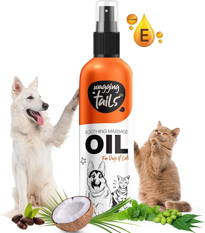Wagging Tails Pet Care Bundle: 6-in-1 Soothing Oil & Paw Butter for Dogs & Cats | Natural Ingredients for Coat Shine, Softness, and Healing Paws | Includes Coconut Oil, Vitamin E, Turmeric