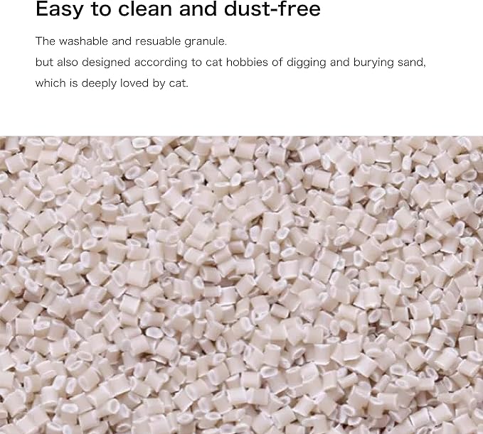 Cat Litter Box Washable Granules Refills. Compatible to Cat Genie Refills. Great for cat Toilet Training kit. Compostable and Flushable. 7lbs Package
