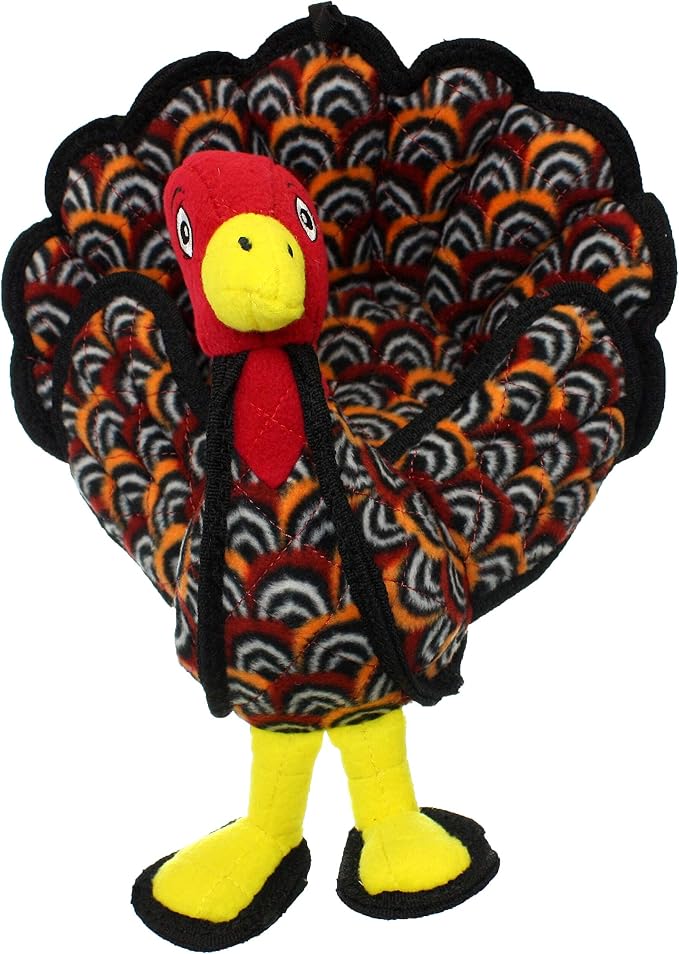 TUFFY® : 2 Pack Turkey Dog Toy: Ultra Durable Plush Toy with Multiple Layers & Reinforced Seams, Washable and Floats, Original Construction