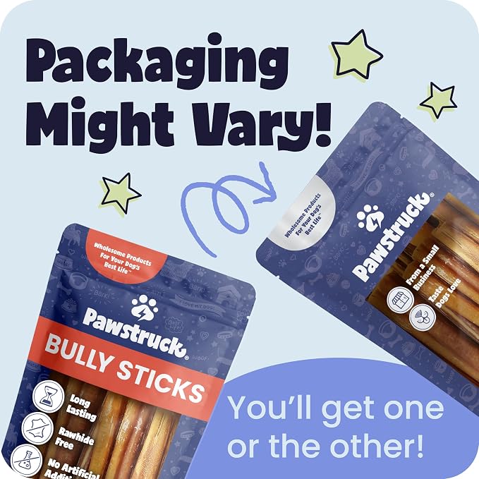 Pawstruck 100% Natural 7" Braided Bully Sticks 1 lb Bag - Long Lasting Rawhide Free Single Ingredient Dog Chews for Aggressive Chewers with Dental Health Support and High Protein