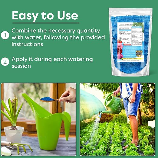Gardenwise 20-20-20 Water-Soluble Fertilizer – Powder for Liquid Plant Food for Indoor & Outdoor Plants, Orchids, Vegetables, Lawns, Flowers – 20 20 20 Fertilizer (10 QUARTS)