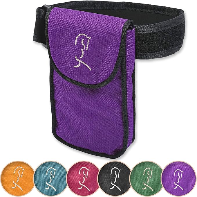 Woofhoof Equestrian Cell Phone Holder, XL Purple On The Calf/Leg Band Holster - Perfect Horse Accessories, Universal Fit, Padded Strap, Magnetic Closure, Made of Durable Nylon, Machine Washable