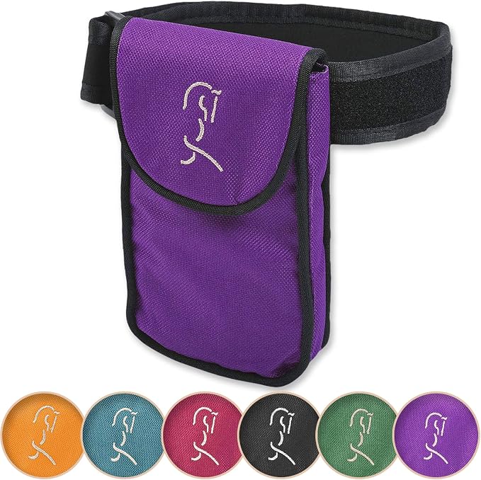 Woofhoof Equestrian Cell Phone Holder, XXL Purple On The Calf/Leg Band Holster - Perfect Horse Accessories, Universal Fit, Padded Strap, Magnetic Closure, Made of Durable Nylon, Machine Washable