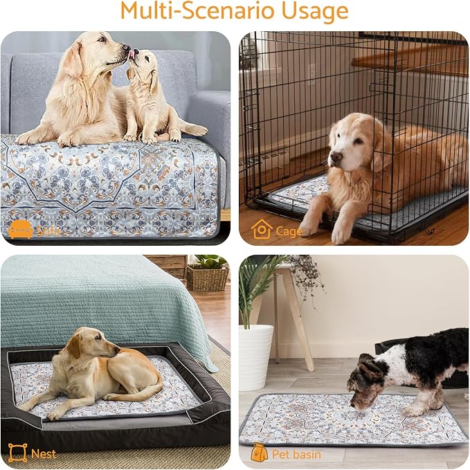 Washable Pee Pads for Dogs, 2 Pack, Reusable Dog Pee Pads,Washable Puppy Training Pads with Leakproof Design, Odor Lock Technology & Soft Surface, Perfect for Indoor, Outdoor & Travel Needs
